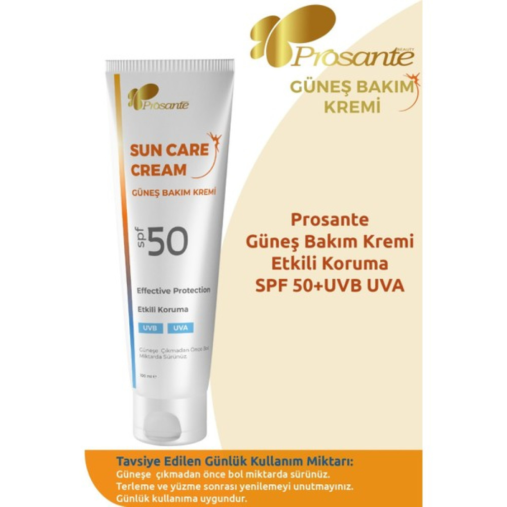 Prosante Güneş Kremi 100 ml Spf 50 Etkili Koruma Uvb Uva x 3 Adet Güneş Kremleri ve Losyonları Fiyatı