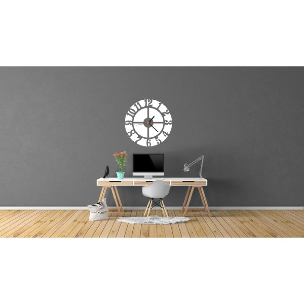 Proscreen Desenli Duvar Saat - Beyaz - 45 x 45 cm Dekoratif Saat Fiyatı