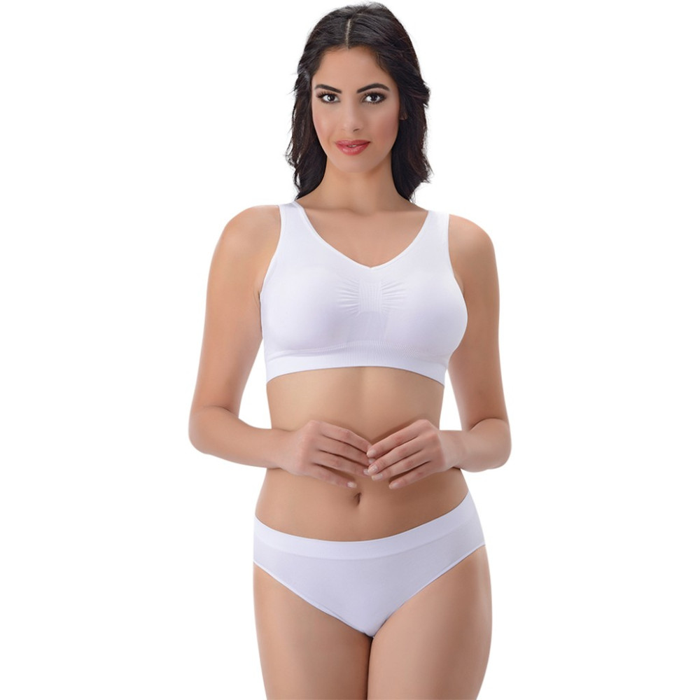 Proslim Toparlayıcı Kalın Askılı Kaplı Bustiyer Sütyen Beyaz 1105 Dikişsiz Seamless Ipeksi Doku Bayan Korse Fiyatı