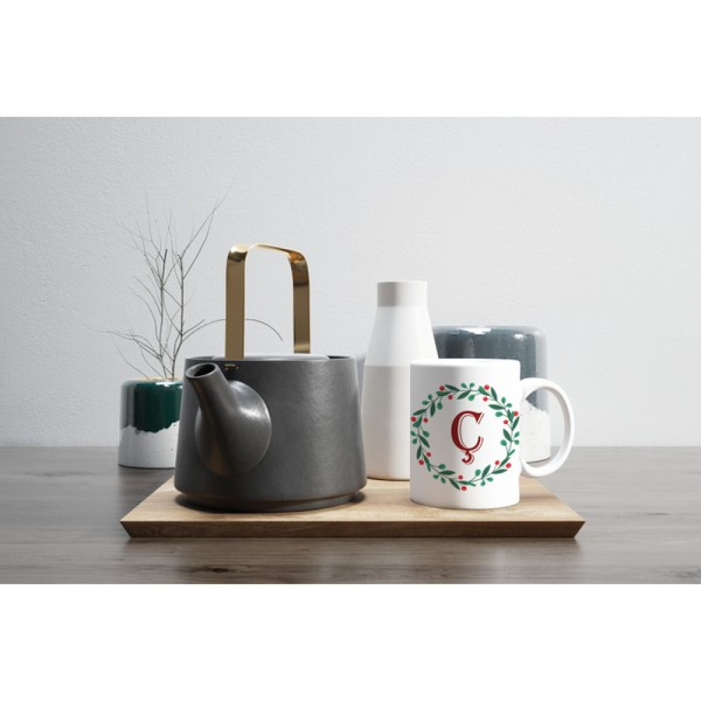 Prospettıva Kişiye Özel Ç Harfli Mug/kupa - Beyaz Oto Boyaları Fiyatı