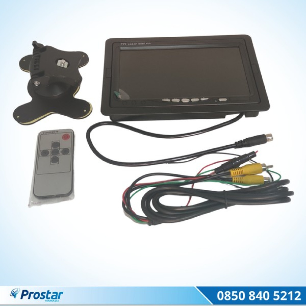 Prostar Araç Monitörü 7 Inç LCD Geri Vites Kamerası Uyumlu 2 Av Vid Oto Görüntü Sistemleri Fiyatı