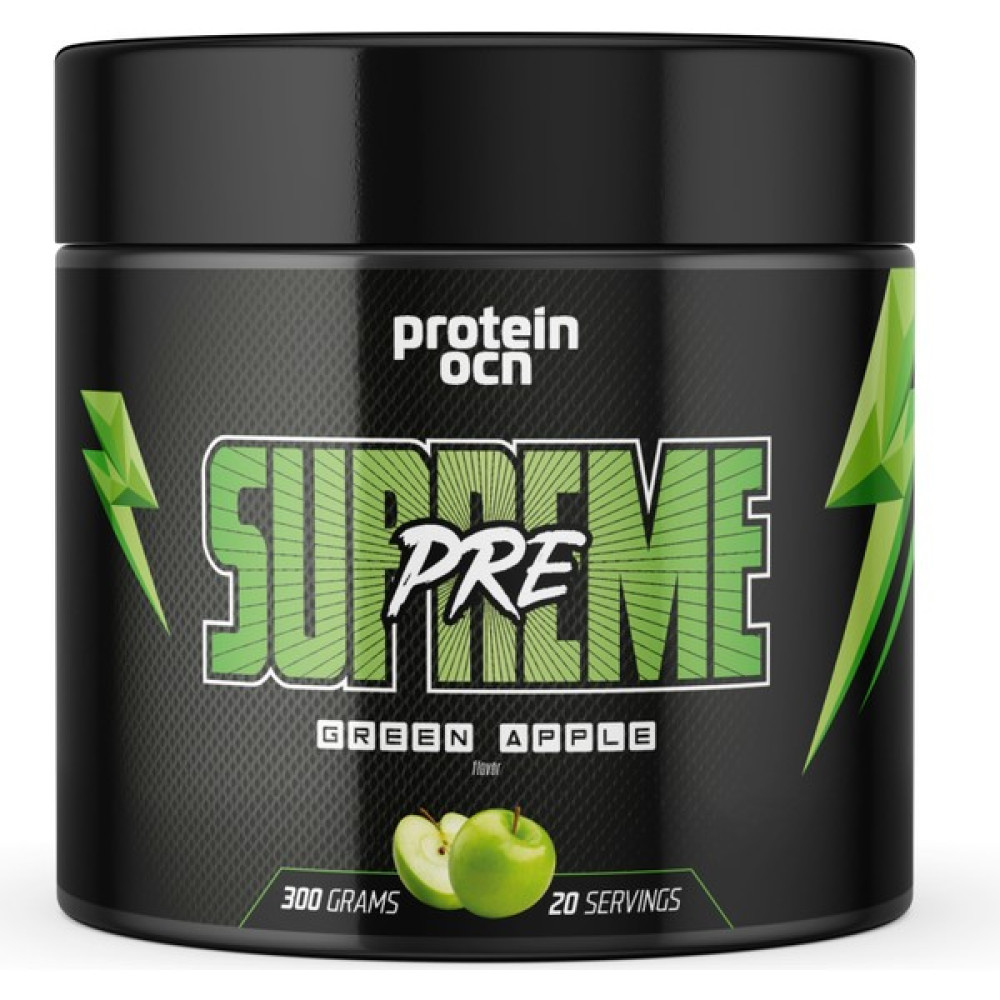 Proteinocean PRE-WORKOUT SUPREME Yeşil Elma - 300g - 20 servis Amino Asit Fiyatı