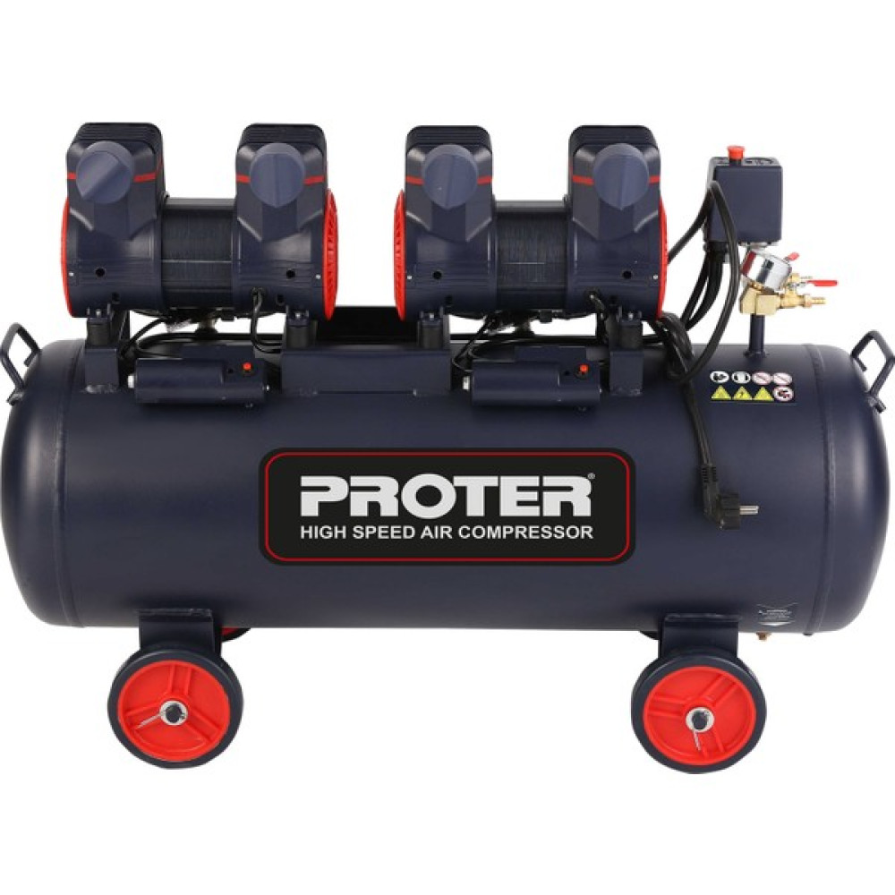 Proter 100LT 4hp 8 Bar Yüksek Hızlı Yağsız Sessiz Hava Kompresörü Hava Kompresörü Fiyatı