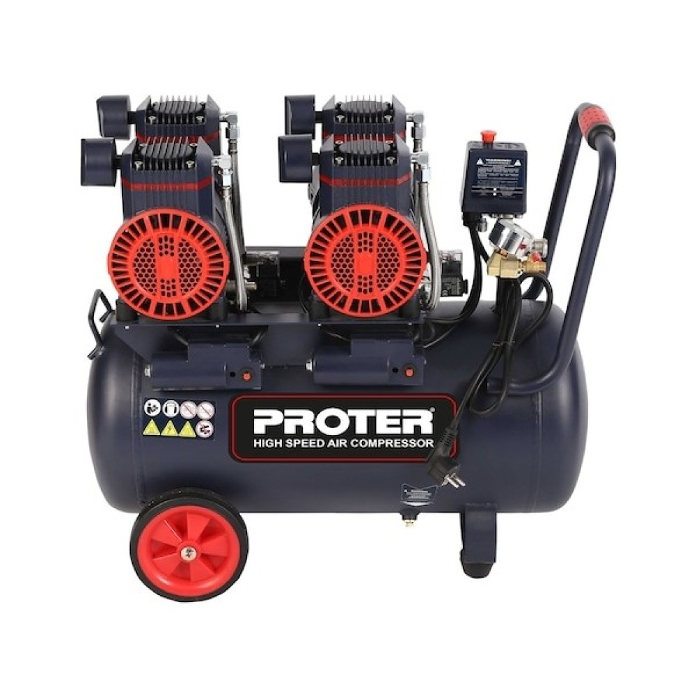 Proter 50LT 4hp 8 Bar Yüksek Hızlı Yağsız Sessiz Hava Kompresörü Hava Kompresörü Fiyatı