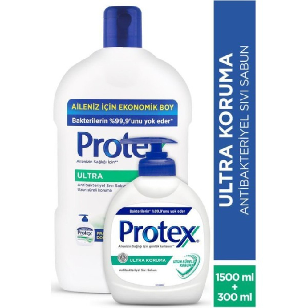 Protex Ultra Uzun Süreli Koruma Antibakteriyel Sıvı Sabun 1500 ml + 300 ml - 355 Sabunlar Fiyatı