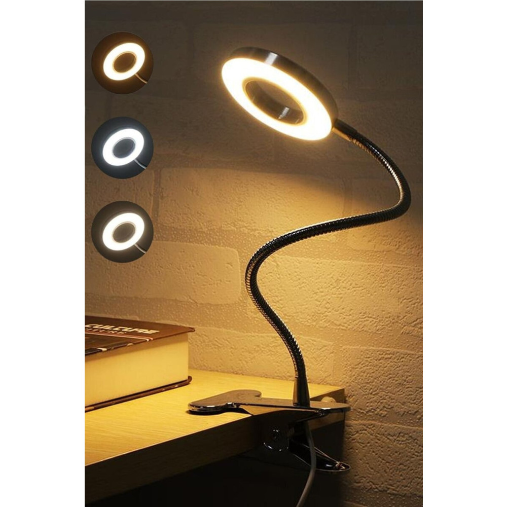 Protonust Mandallı Akrobatik Led Çalışma Okuma Işığı Flex Ayarlanabilir Işık 3 Renk Işık Masa Gece Lambası Masa Lambası Fiyatı
