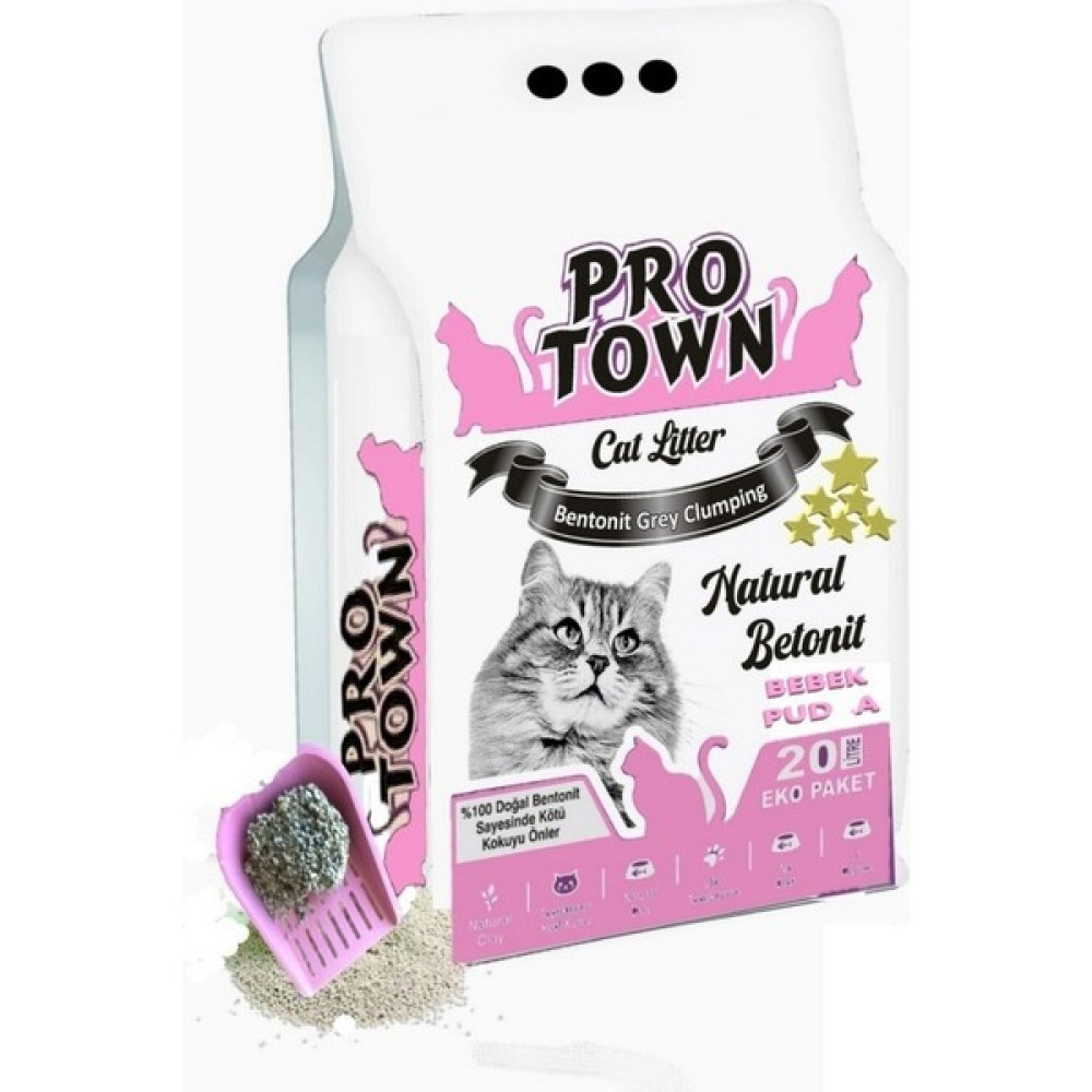 Protown Ultra Aktif Karbonlu 20 Litre Doğal Bentonit Bebek Pudrası Kokulu Kedi Kumu Evcil Hayvan Ürünleri Fiyatı