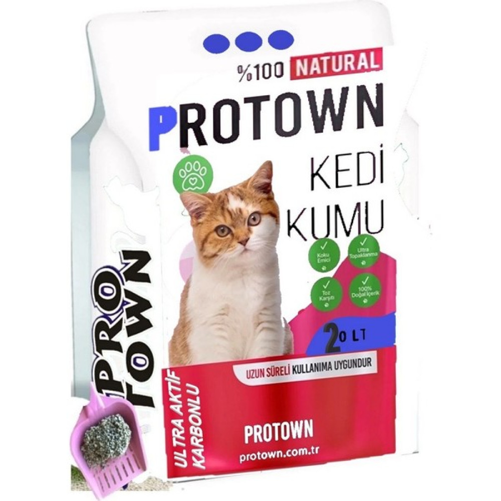 Protown Ultra Aktif Karbonlu 20 Litre Doğal Bentonit Kokusuz Kedi Kumu Evcil Hayvan Ürünleri Fiyatı