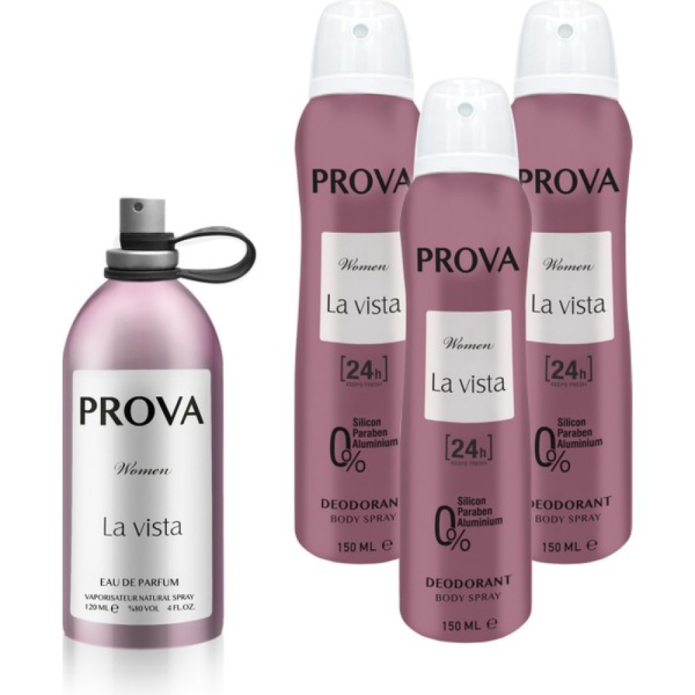 Prova La Vista Edp Kadın Parfüm 120 ml ve Deodorant 150 ml 3 Adet Kadın Parfümleri Fiyatı