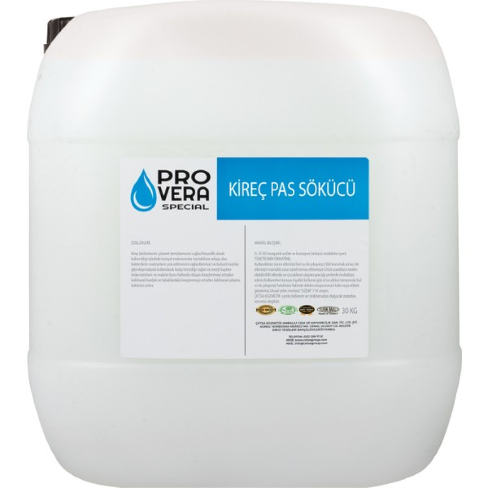 Provera Kireç ve Pas Sökücü 30 kg Nalburiye & Hırdavat Fiyatı