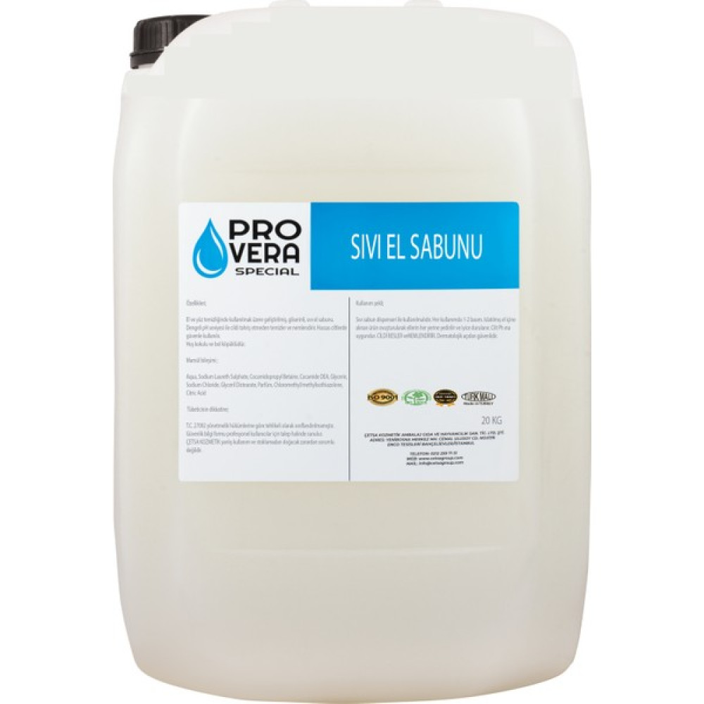 Provera Sıvı El Sabunu Kremli 20 kg El Bakımı Fiyatı