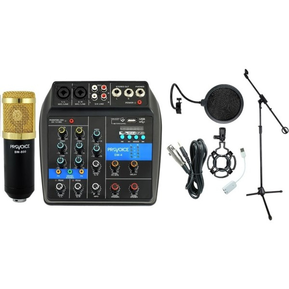 Provoice Audio BM-800 Studyo Ses Kayıt Baslangıc Paketi SİYAH Müzik Aletleri Fiyatı