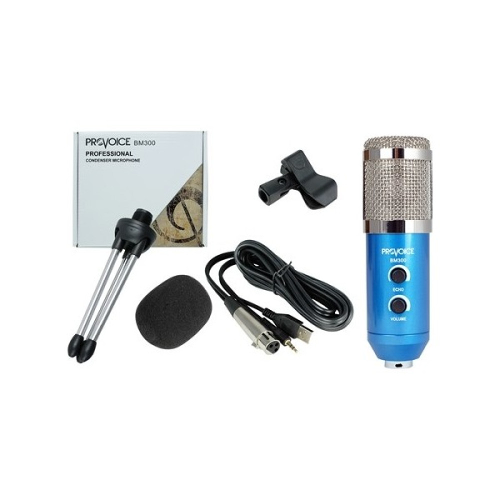 Provoice BM-300 Usb Girişli Condenser Stüdyo Mikrofonu (Mavi) Müzik Aletleri Fiyatı