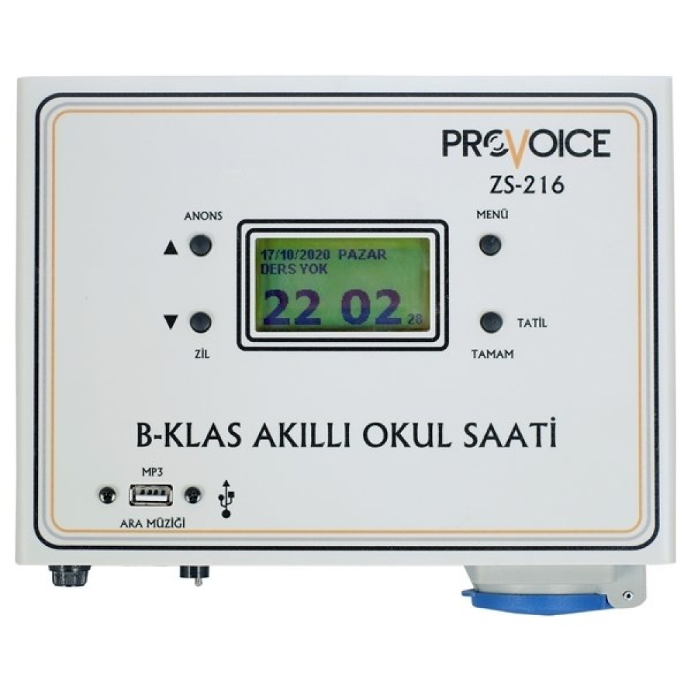 Provoice ZS-216 B Klas Usb'li Akıllı Okul Zil Saati Stüdyo ve Sahne Ekipmanları Fiyatı