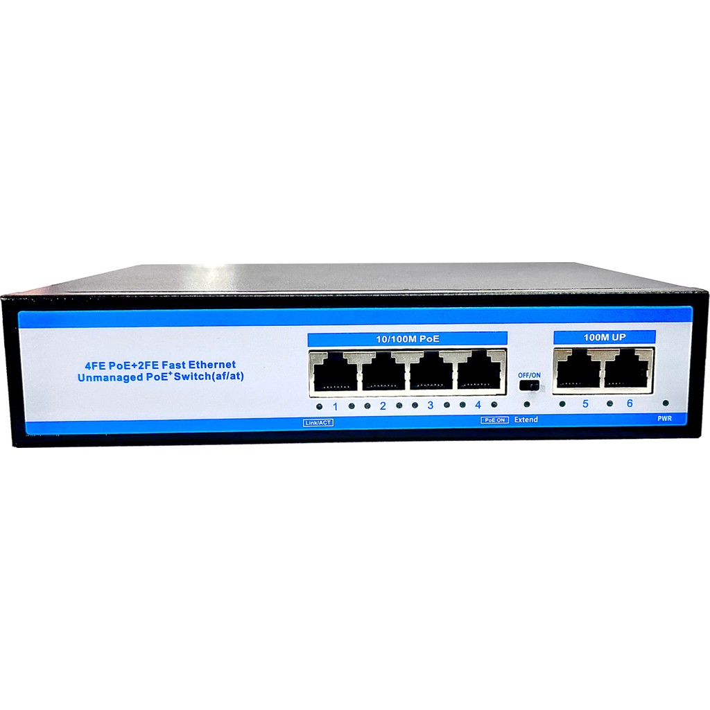 Provzen Poe switch 4+2 10/100M 4 PORT POE + 2 UPLİNK SWİTCH 70 WATT Hub & Switch Fiyatı
