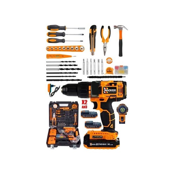 Prowackers Darbeli Sx-Motor Yeni Nesil Lion Akülü Vidalama Matkap + 100 Pcs Combo Set Hediyeli Matkaplar Fiyatı