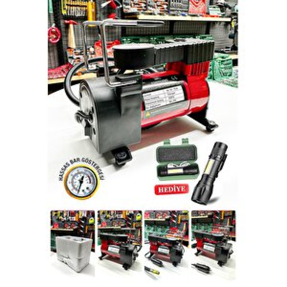 Proxtech 12 V Premium Araba Oto Araç Lastik Şişirme Pompası 160 Psi Metal Gövde Kompresör Combo Set Lastik Tamir & Bakım Fiyatı