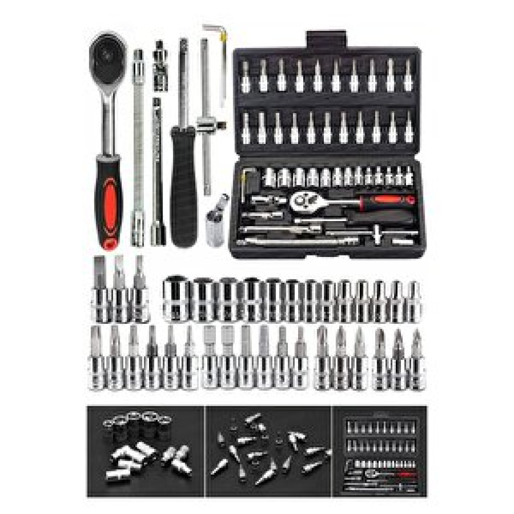 Proxtech 46 Parça Mini Lokma Takımı Otomatik Cırcırlı 1/4" Wrench Set Yüksek Kalite Kombinasyon Alet Seti Lokma Takımı Fiyatı