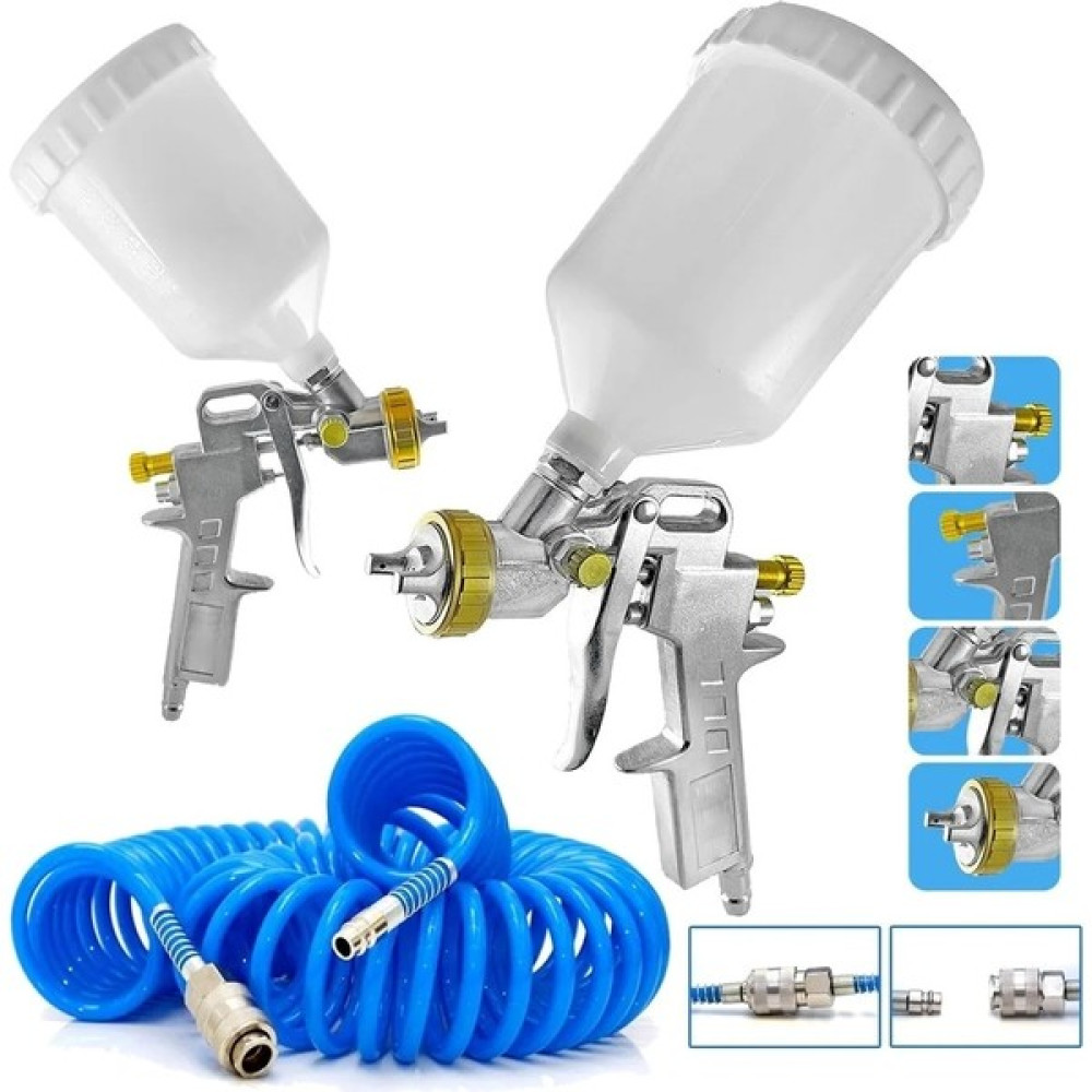 Proxtech Kompresör Üstten Depo 1.8 mm Boya Tabancası Spiral Hava Hortumu 15 mt Hava Jakı Hava Tabancası Hava Kompresörü Fiyatı