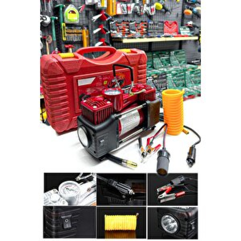 Proxtech Oto Kamyon Lastik Şişirme 12v 150psi Ağır Hizmet Çift Silindirli Çantalı Hava Kompresörü Kit Set Lastik Tamir & Bakım Fiyatı