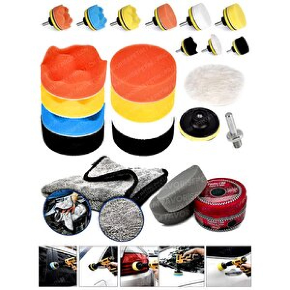 Proxtech Pro15pcs 115mm Pasta Cila Polisaj Süngeri,fırça Mikrofiberbez,pastacila Sünger Matkap Parlatma Seti Oto Bakım & Yenileme Ürünleri Fiyatı
