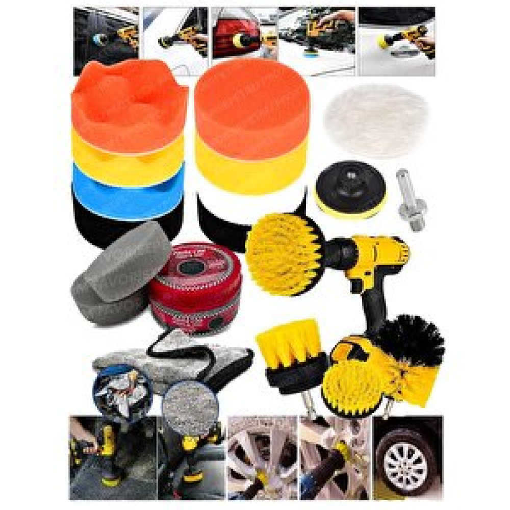 Proxtech Pro18pcs 115mm Pasta Cila Polisaj Süngeri,fırça Mikrofiberbez,pastacila Sünger Matkap Parlatma Seti Oto Bakım & Yenileme Ürünleri Fiyatı