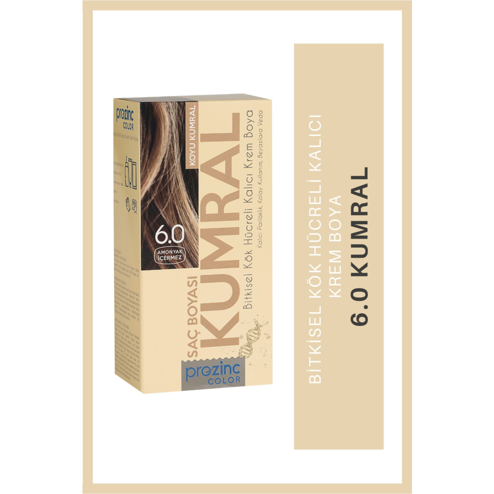 Prozinc Color 6.0 Kumral - Amonyaksız Bitkisel Kalıcı Saç Boyası Saç Boyası Fiyatı