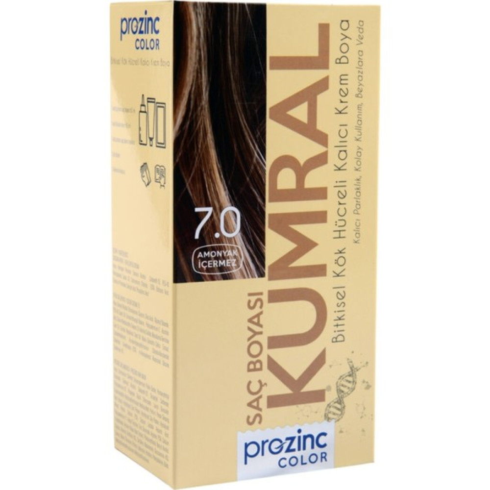 Prozinc Color 7.0 Kumral - Amonyaksız Bitkisel Kalıcı Saç Boyası Saç Boyası Fiyatı