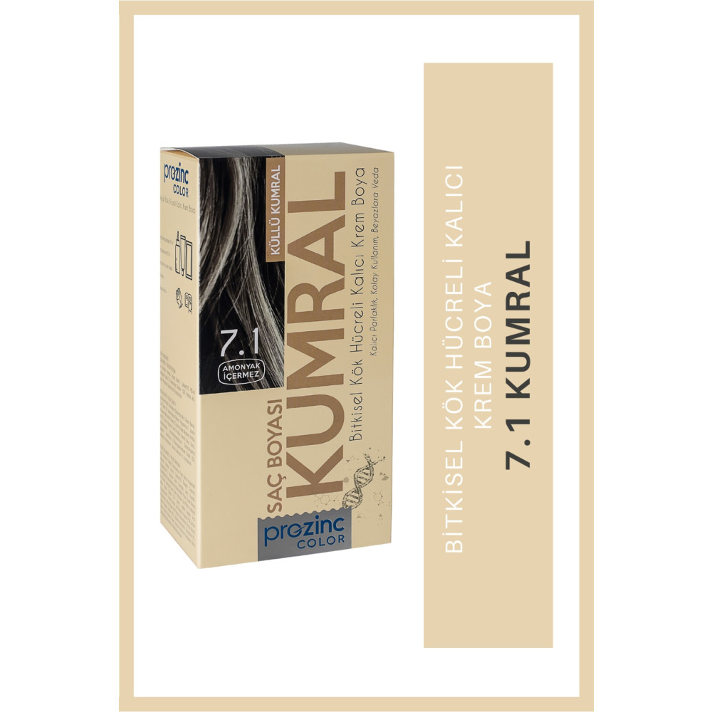 Prozinc Color 7.1 Kumral - Amonyaksız Bitkisel Kalıcı Saç Boyası Saç Boyası Fiyatı