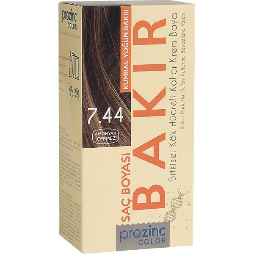 Prozinc Color 7.44 Bakır - Amonyaksız Bitkisel Kalıcı Saç Boyası - a Saç Boyası Fiyatı