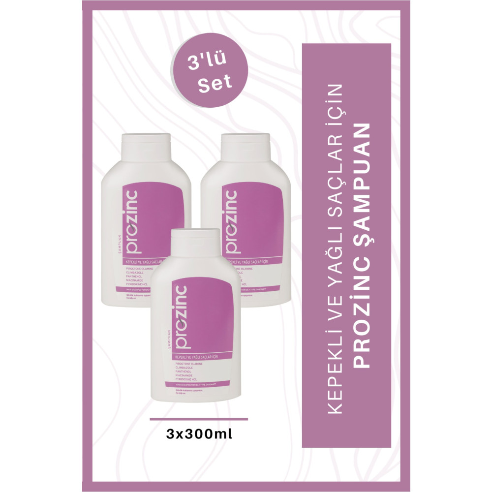 Prozinc Kepek Şampuanı Yağlı Saçlar Için 3x300 Ml. Şampuan ve Saç Kremi Fiyatı