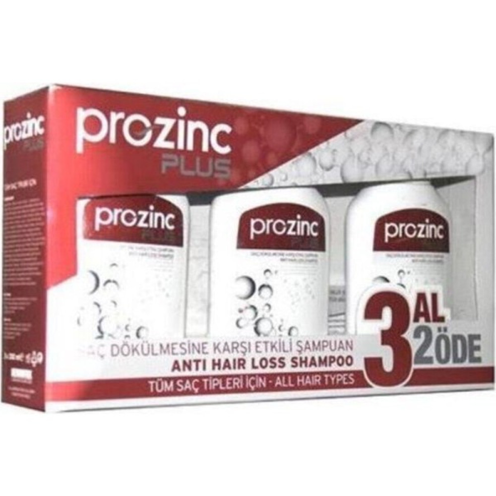 Prozinc Plus Şampuan Saç Dökülmesine Karşı Etkili Günlük Kullanım Şampuanı 3X300 ml Şampuan ve Saç Kremi Fiyatı