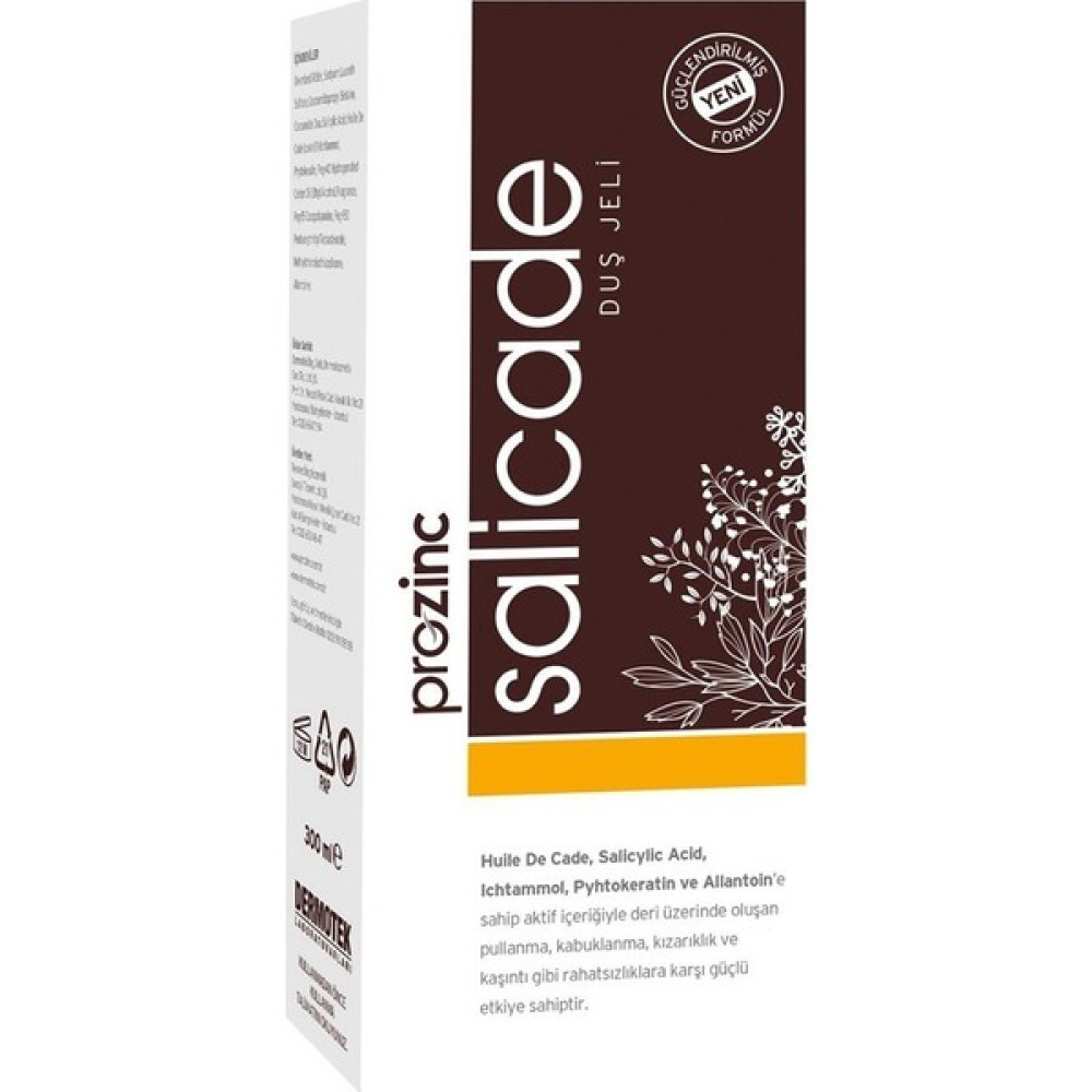 PROZINC Salicade Duş Jeli 300 ml Duş Jelleri ve Banyo Köpükleri Fiyatı