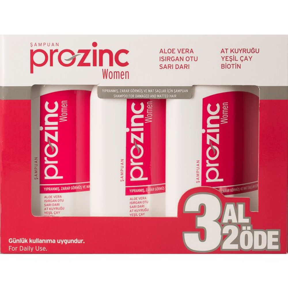 Prozinc Women Kırmızı Set Şampuan 300 ml - 3 AL 2 ÖDE Şampuan ve Saç Kremi Fiyatı