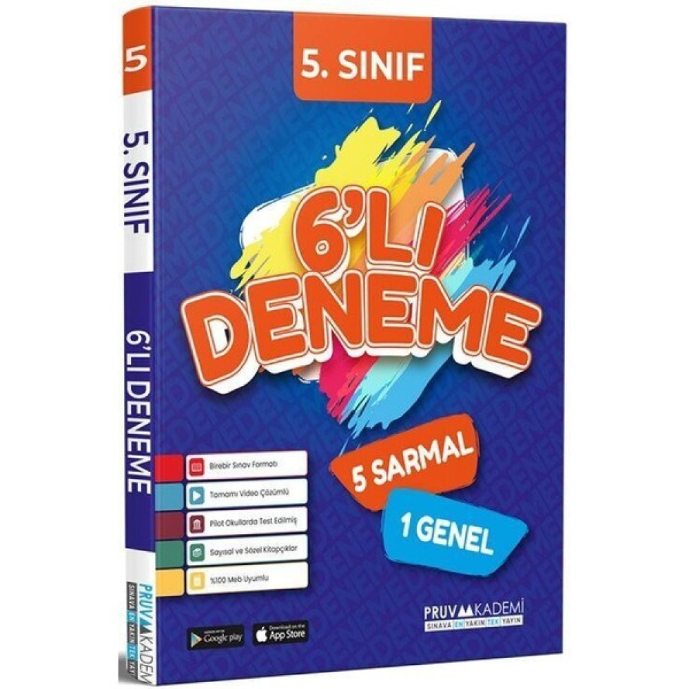 Pruva 5. Sınıf Tüm Dersler 6 Lı Deneme Pruva Akademi Kaynak Kitapları Fiyatı