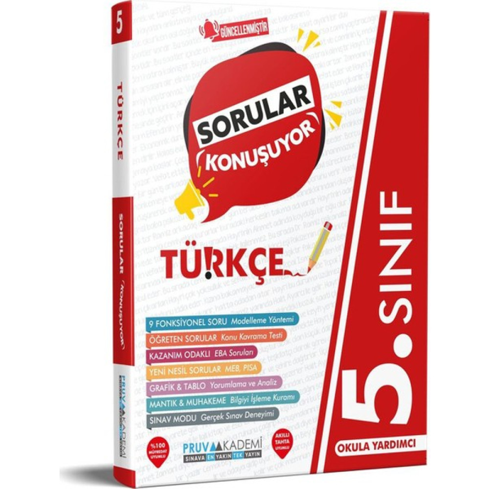 Pruva Akademi 5. Sınıf Türkçe Sorular Konuşuyor Türkçe Fiyatı