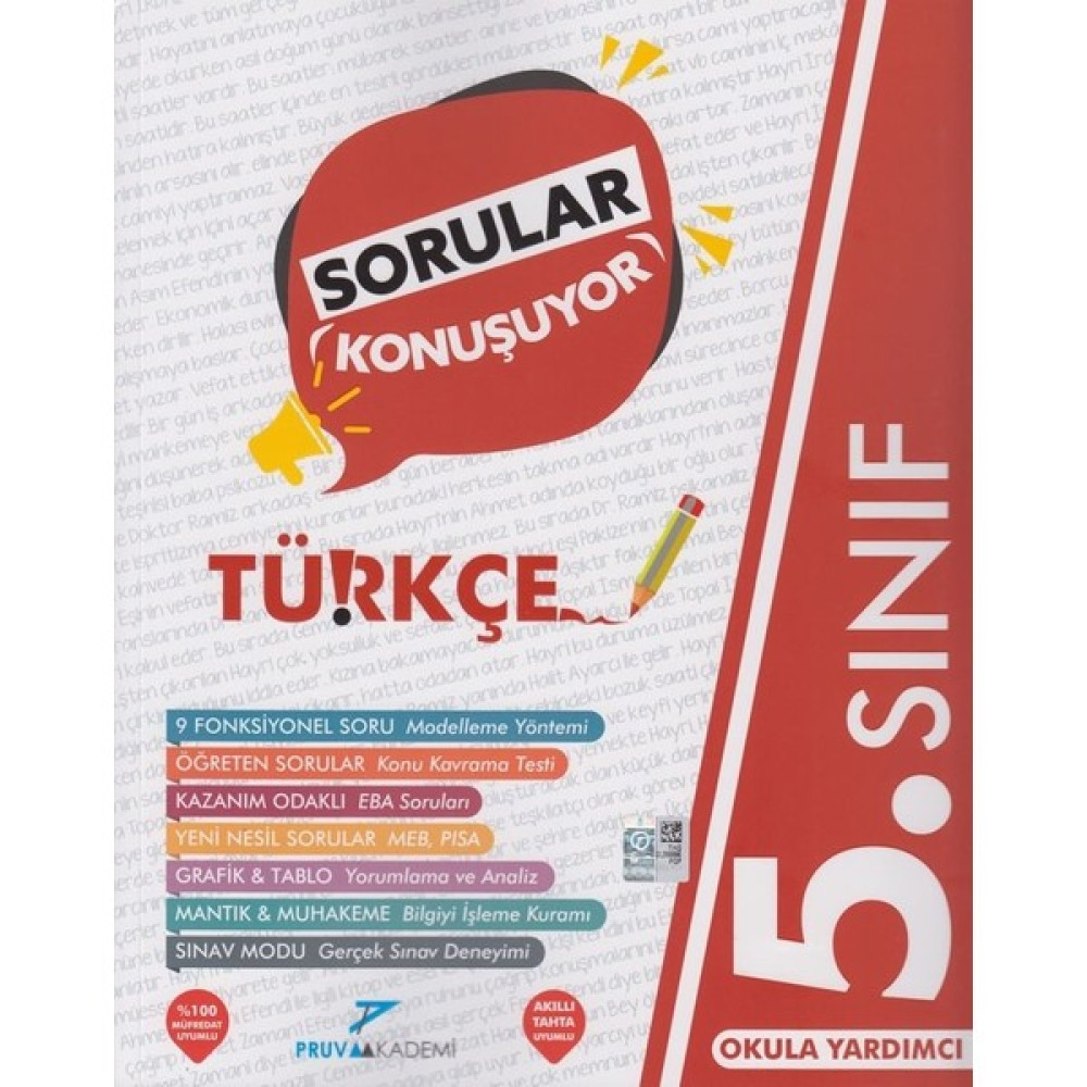 Pruva Akademi 5. Sınıf Türkçe Sorular Konuşuyor Soru Bankası Kaynak Kitapları Fiyatı