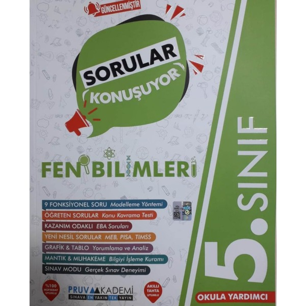 Pruva Akademi 5.sınıf Fen Bilimleri Güncel Sorular Konuşuyor Soru Bankası Kaynak Kitapları Fiyatı