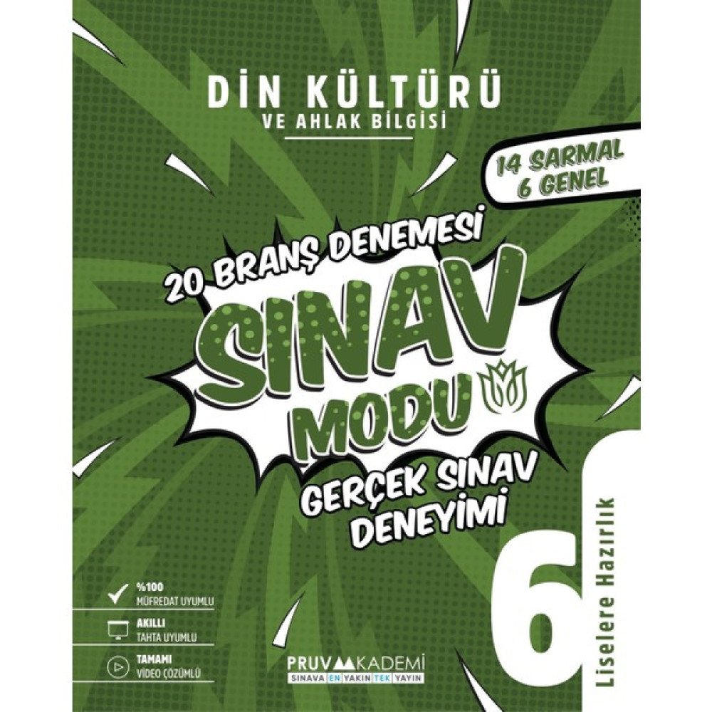 Pruva Akademi 6. Sınıf Din Kültürü Sınav Modu Deneme Sınavı 2023 Kaynak Kitapları Fiyatı
