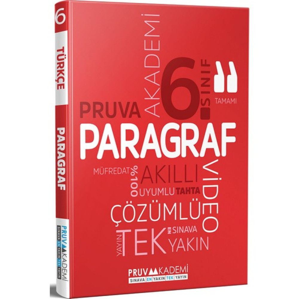 Pruva Akademi 6. Sınıf Paragraf Soru Bankası Video Çözümlü Pruva Akademi Kaynak Kitapları Fiyatı