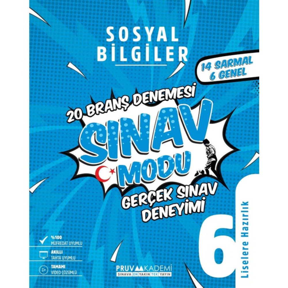 Pruva Akademi 6. Sınıf Sosyal Bilgiler Sınav Modu Deneme Sınavı 2023 Kaynak Kitapları Fiyatı