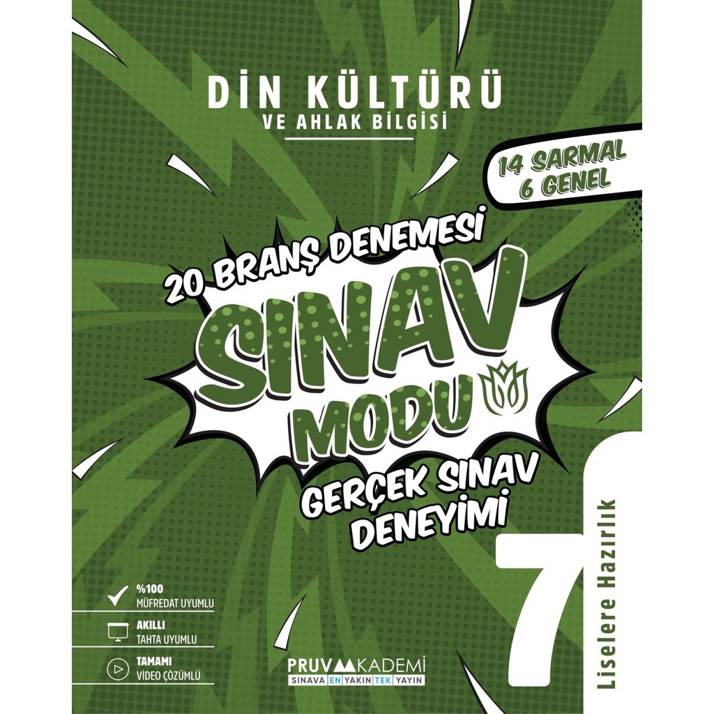 Pruva Akademi 7. Sınıf Din Kültürü Sınav Modu Deneme Sınavı 2023 Tüm Dersler Fiyatı