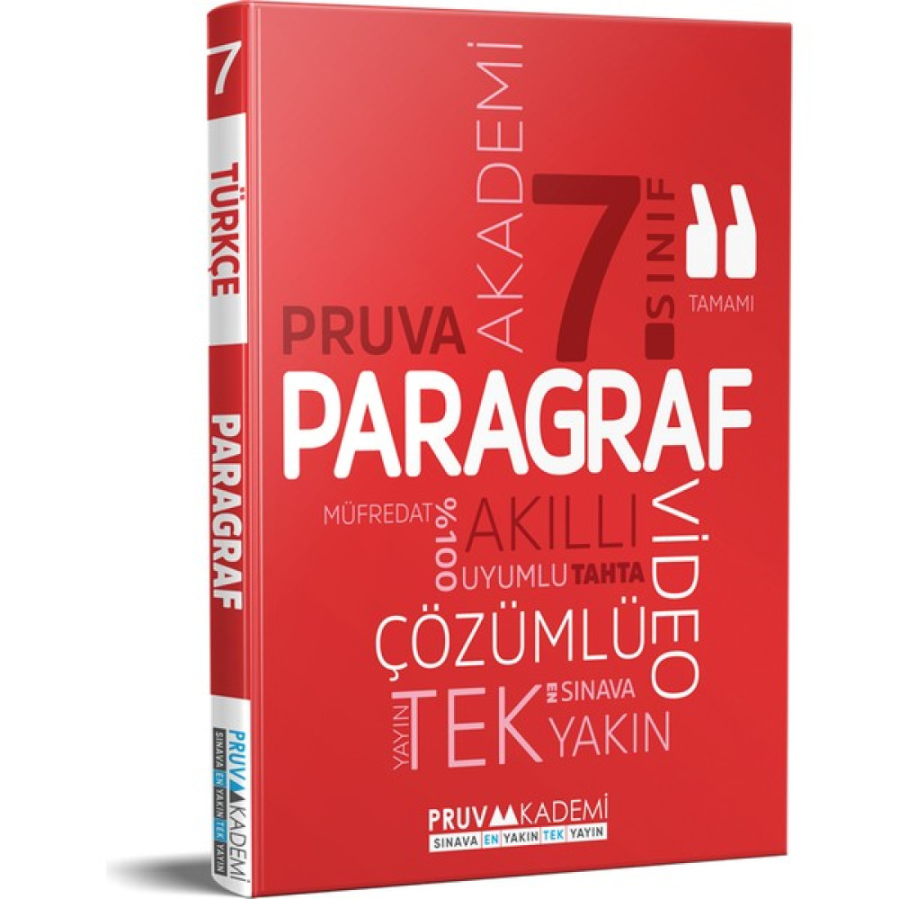 Pruva Akademi 7. Sınıf Paragraf Soru Bankası Kaynak Kitapları Fiyatı