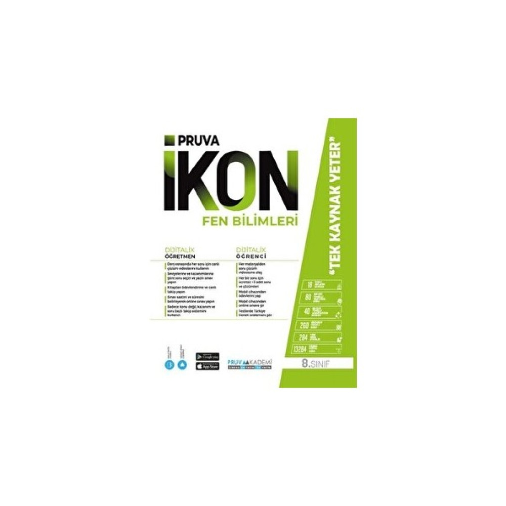 Pruva Akademi 8. Sınıf Ikon Fen Bilimleri Konu Anlatım Kitabı Pruva Akademi Ders Sınav Kitapları Fiyatı