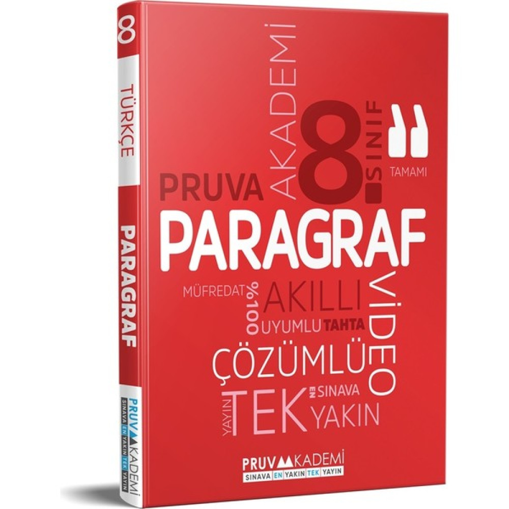 Pruva Akademi 8. Sınıf LGS Paragraf Akıllı Soru Bankası 2023 Ders Sınav Kitapları Fiyatı