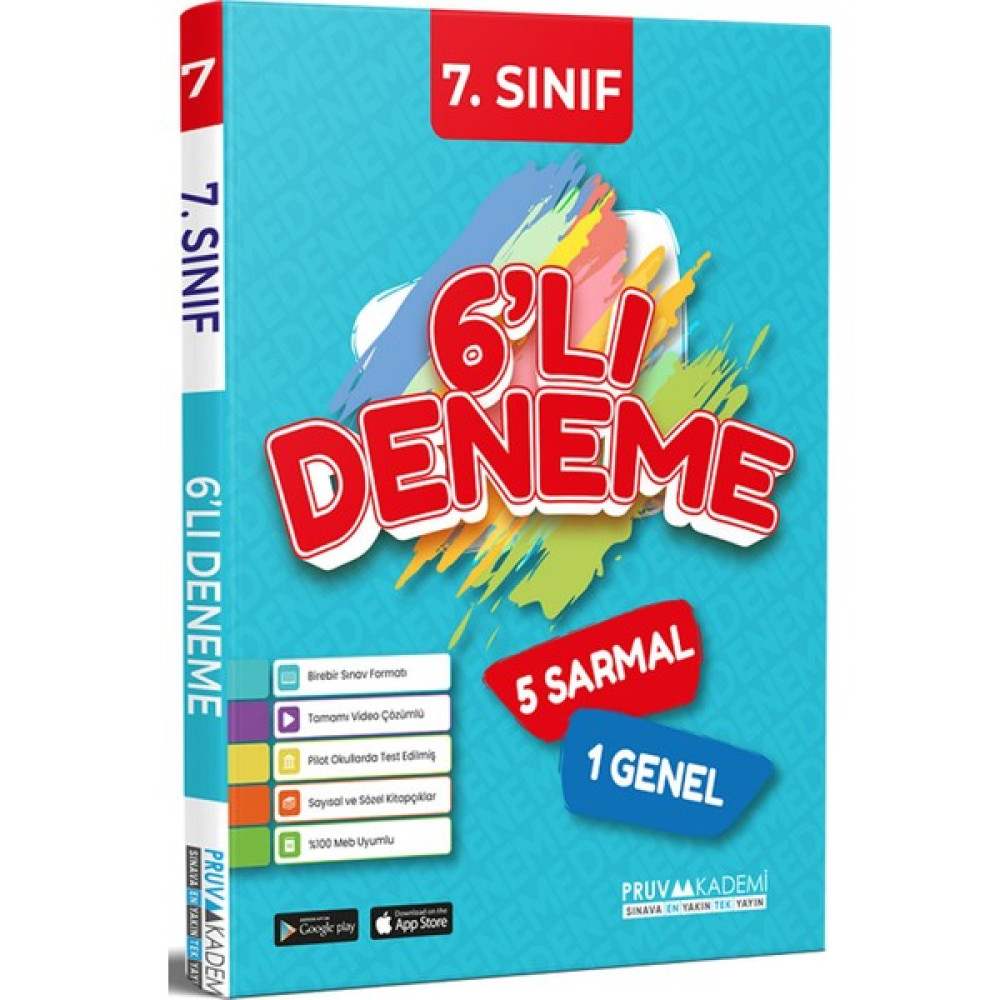 Pruva Akademi Pruva Akademi 7. Sınıf Tüm Dersler 6 Lı Deneme Pruva Akademi Kaynak Kitapları Fiyatı