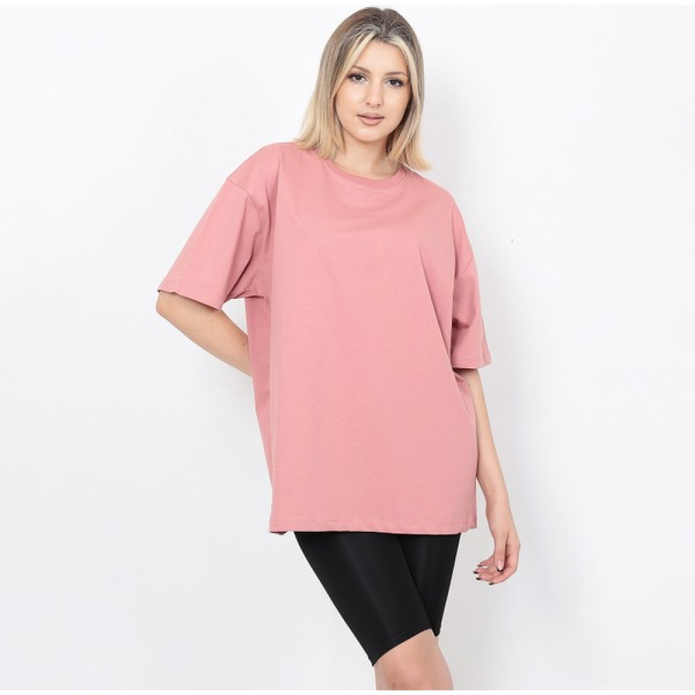 Pruva Collection Oversize Unisex T-Shirt Pembe Bayan T-shirt Fiyatı