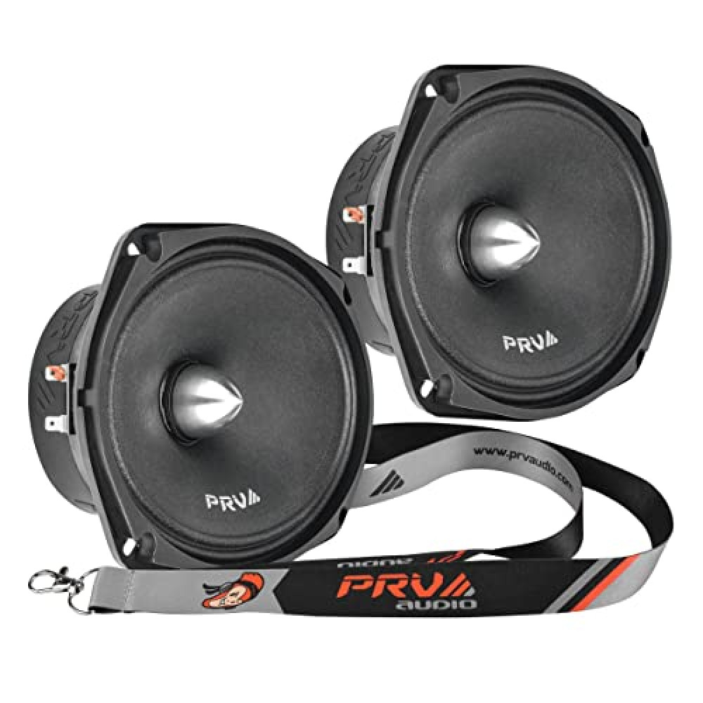 PRV AUDIO 2X 69MR500-4 Bullet Midrange 6x9 Speakers 500 Watts Program Power, 4 Ohm High Performance Pro Car Audio Loudspeaker with 1 Exclusive Lanyard (2 Speakers)