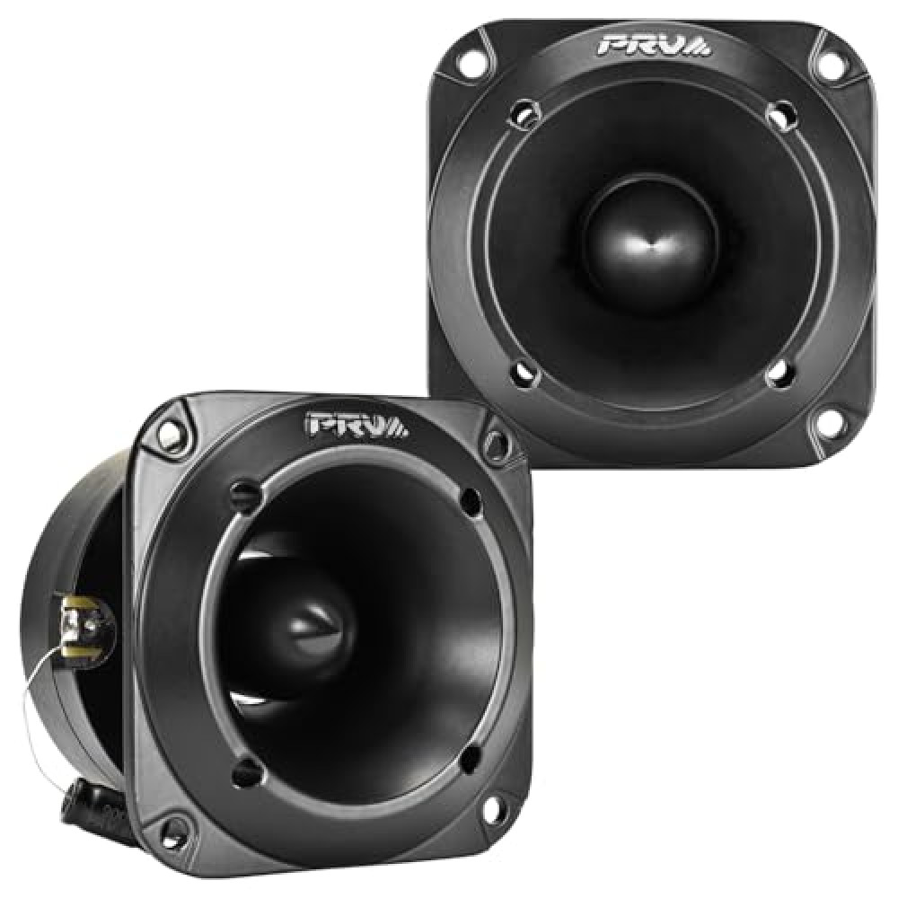 PRV AUDIO Car Audio Tweeters 240 Watts Bundle TW350Ti v2 Titanium Bullet 3x3 PRO Audio Tweeters 8 Ohm - High Output Easy to Mount Tweeters - Compact Design (Pair)