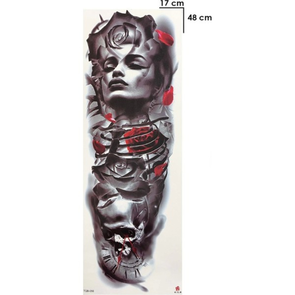 PRVT Geçici Kadın ve Kurukafa Modelli Kol Dövme Tattoo Altın, Takı & Aksesuar Fiyatı
